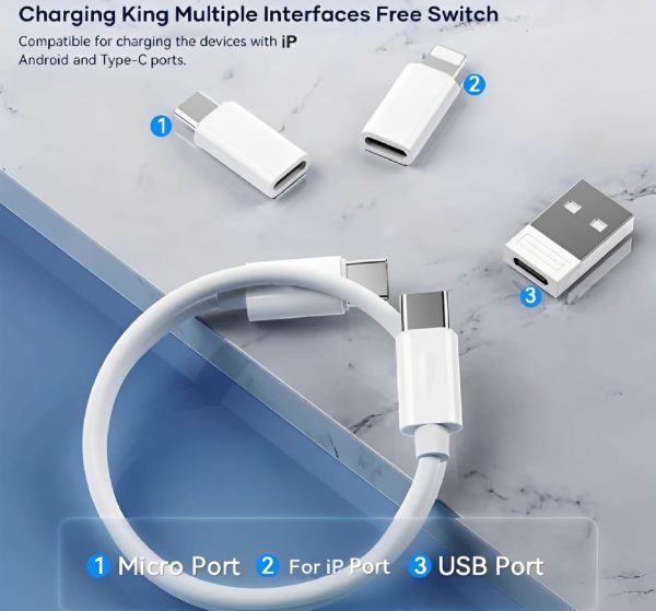 ( 5 In 1 ) Data Cable Set All Solutions In One | Data Cable Set 60w Fast Charging – Random Color