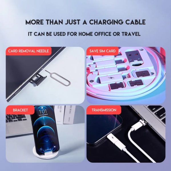 ( 5 In 1 ) Data Cable Set All Solutions In One | Data Cable Set 60w Fast Charging – Random Color