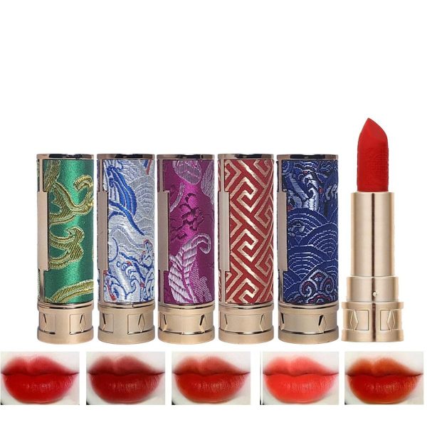 5 Pc Velvet Matte Lipstick Set – Long-lasting, Rich Colors