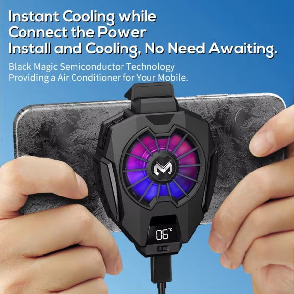 Memo Dl05 Portable Semiconductor Phone Cooler Fan – Multi-function Gaming Cooling Device | Best Quality Fan For Gaming – Random Color