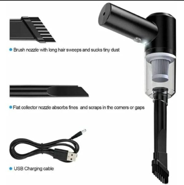 Powerful 3-in-1 Cordless Handheld Vacuum Cleaner – Wet & Dry, Strong Suction For Car, Sofa, Carpet & Home Cleaning