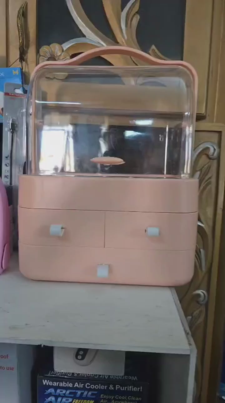 Multi-functional Acrylic Cosmetic Organizer With Multiple Drawers – Elegant Storage Solution For Makeup, Skincare Products, And Beauty Accessories – Random Color